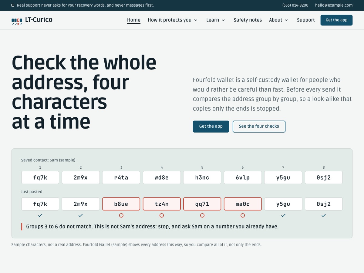 Home page of the LT Curico demo